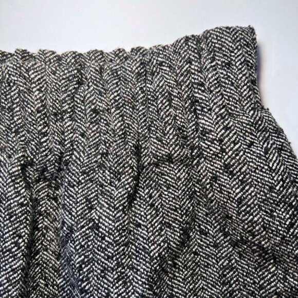 J. CREW FACTORY Wool Blend Herringbone Elastic Waist Sidewalk Skirt Size 2 - Picture 7 of 15